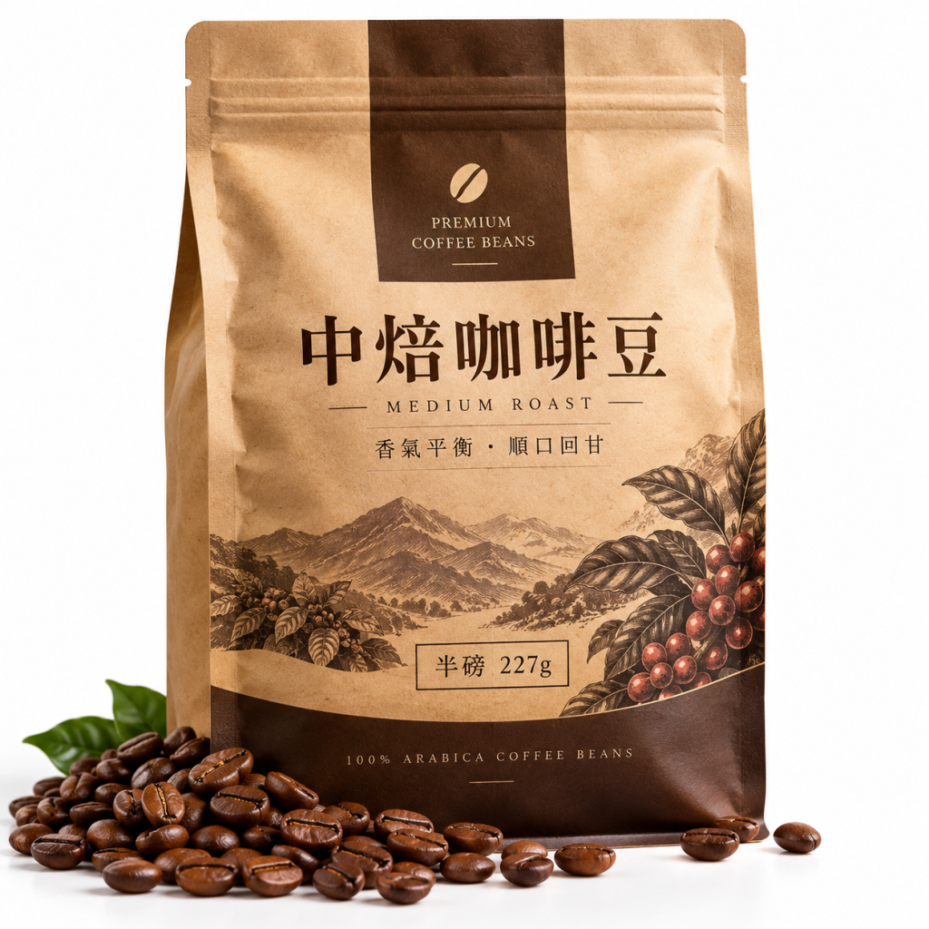 中焙咖啡豆 半磅